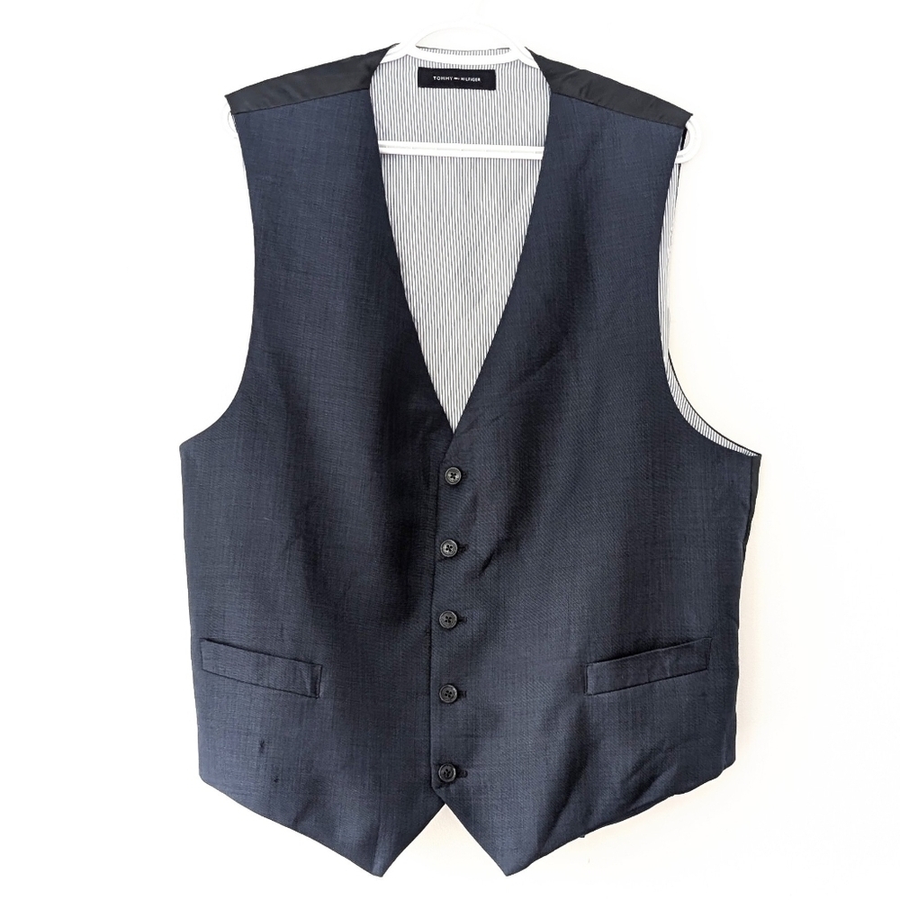 Tommy Hilfiger Men's Navy Wool Vest ~ Size XL